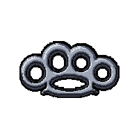 brass knuckles spiked  chrome polished
