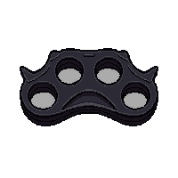 brass knuckles spiked  matte black tactical