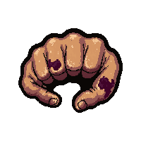 brass knuckles spiked  worn battle scarred
