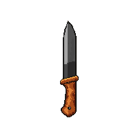 combat knife tactical  flame decal orange