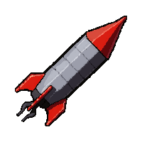 Rocket Launcher Rpg Chrome Polished — free pixel art sprite from the Runner Action Weapons collection, transparent PNG