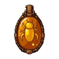 Amber Insect Pendant  Ancient Tarnished — free pixel art sprite from Runner Amulets