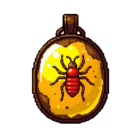 amber insect pendant  cracked damaged