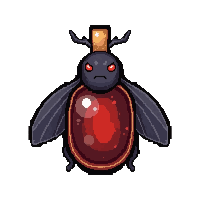 amber insect pendant  cursed shadowy