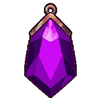 amethyst crystal pendant  glowing enchanted