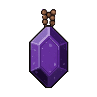 amethyst crystal pendant  on beaded string