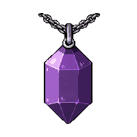 amethyst crystal pendant  on silver chain
