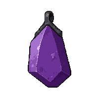amethyst crystal pendant  pristine polished