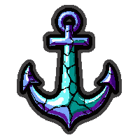 Anchor Sea Amulet  Cracked Damaged — free pixel art sprite from Runner Amulets