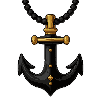 anchor sea amulet  on beaded string