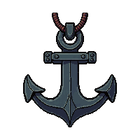 anchor sea amulet  on leather cord