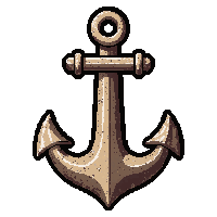 anchor sea amulet  pristine polished