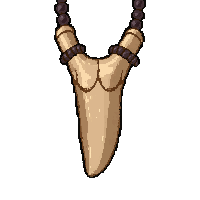 bone tooth necklace  on beaded string
