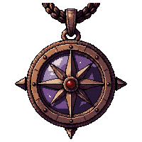 compass rose pendant  cursed shadowy