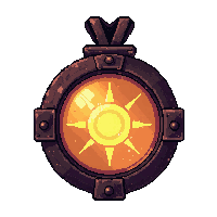 Compass Rose Pendant  Glowing Enchanted — free pixel art sprite from Runner Amulets
