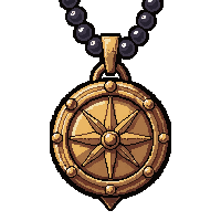 compass rose pendant  on beaded string