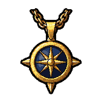 compass rose pendant  on gold chain