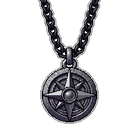 compass rose pendant  on silver chain