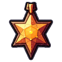 diamond star amulet  glowing enchanted