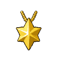 diamond star amulet  on gold chain