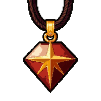 diamond star amulet  on leather cord