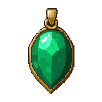 emerald leaf charm  on gold chain