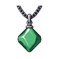 emerald leaf charm  on silver chain