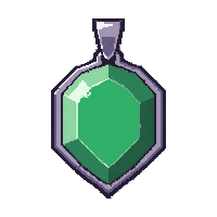 emerald leaf charm  pristine polished