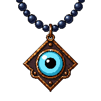 Eye Of Wisdom Amulet  On Beaded String — free pixel art sprite from Runner Amulets