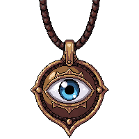 Eye Of Wisdom Amulet  On Leather Cord — free pixel art sprite from Runner Amulets