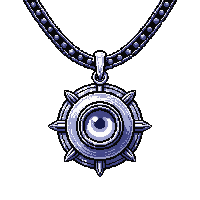 Eye Of Wisdom Amulet  On Silver Chain — free pixel art sprite from Runner Amulets