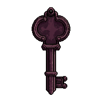 Key Shaped Pendant Cursed Shadowy — free pixel art sprite from the Runner Amulets collection, transparent PNG