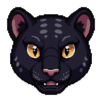 Black Panther  Happy Smiling — free pixel art sprite from Runner Animals