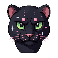 Black Panther  Magical Sparkle — free pixel art sprite from Runner Animals