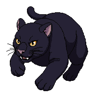Black Panther  Running Fast — free pixel art sprite from Runner Animals
