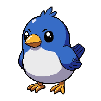 Blue Jay Bird  Baby Tiny Version — free pixel art sprite from Runner Animals