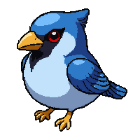 Blue Jay Bird  Cute Chibi Style — free pixel art sprite from Runner Animals