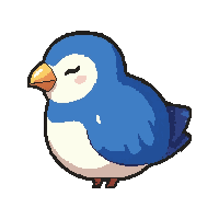 Blue Jay Bird  Sleeping Peaceful — free pixel art sprite from Runner Animals