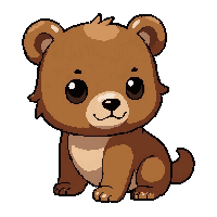 Brown Bear Cub  Baby Tiny Version — free pixel art sprite from Runner Animals