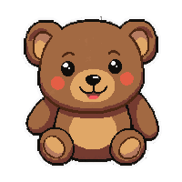 brown bear cub  happy smiling