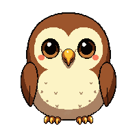brown owl  baby tiny version