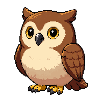 brown owl  happy smiling