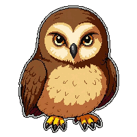 brown owl  sitting calm