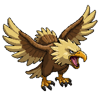 golden eagle  fierce wild pose