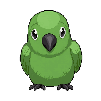 green parrot  pixel pet companion