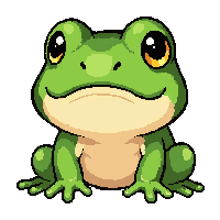 green tree frog  cute chibi style