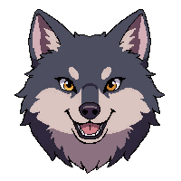 grey wolf  happy smiling