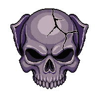 Bone Skull Armor  Cracked Damaged — free pixel art sprite from Runner Armor