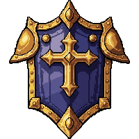 Holy Paladin Plate  Ornate Decorated — free pixel art sprite from the Runner Armor collection, transparent PNG