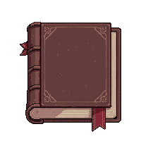 ancient grimoire  bookmarked ribbon